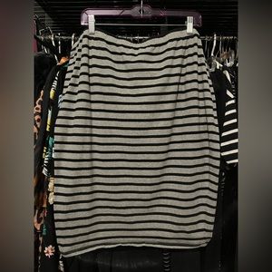 Stretchy Striped High Waisted Pencil Skirt | 2XL/3XL